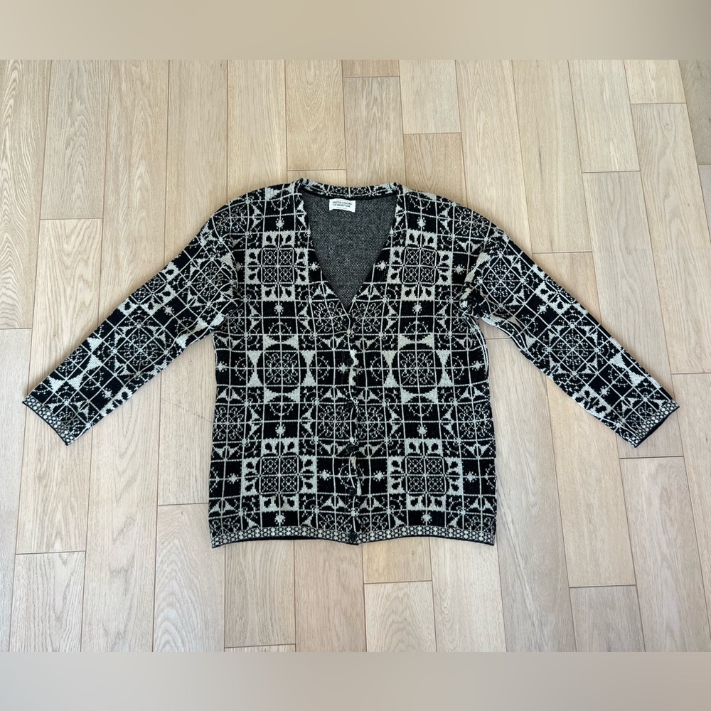 United Colors Of Benetton Black and White Women's Cardigan